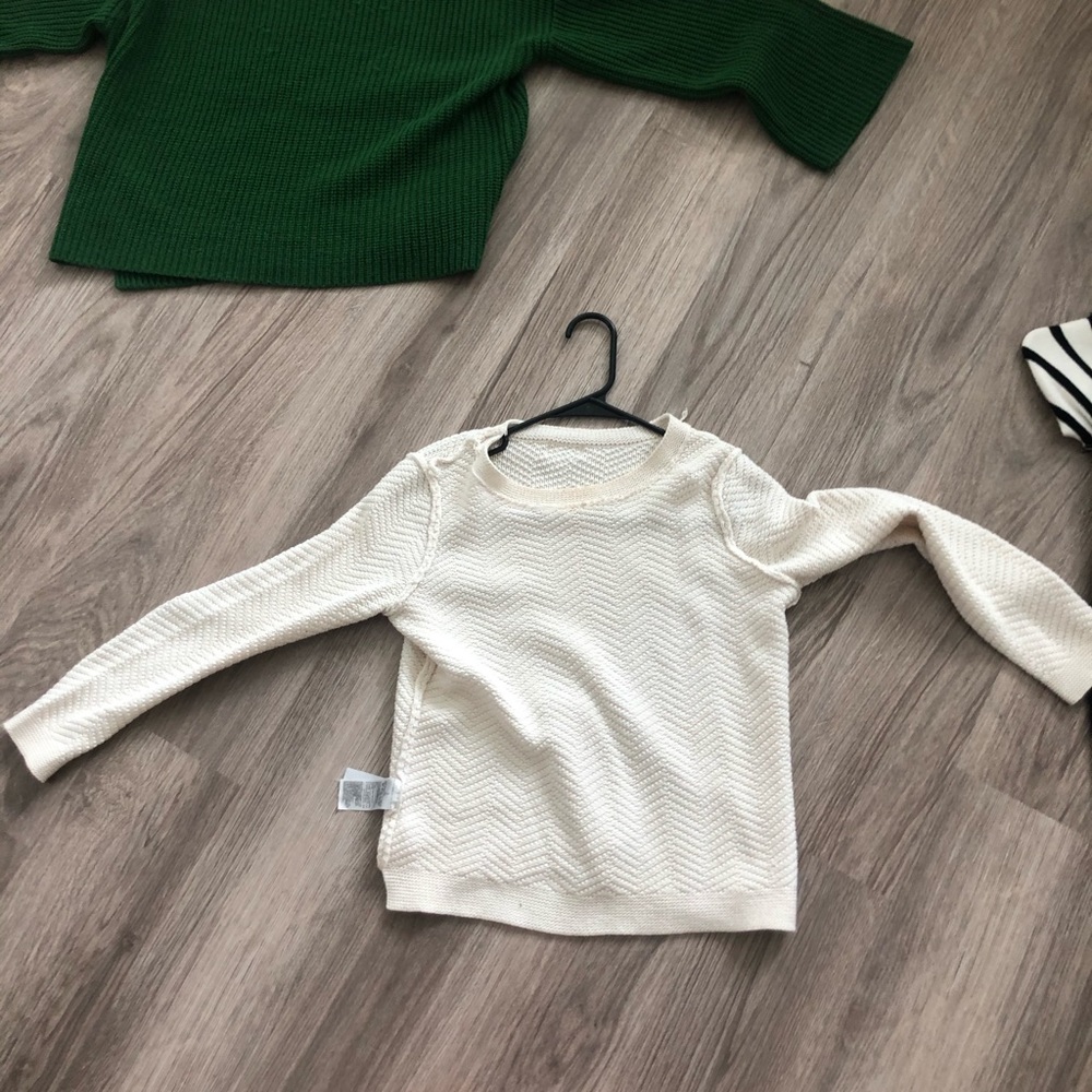 White cropped sweater